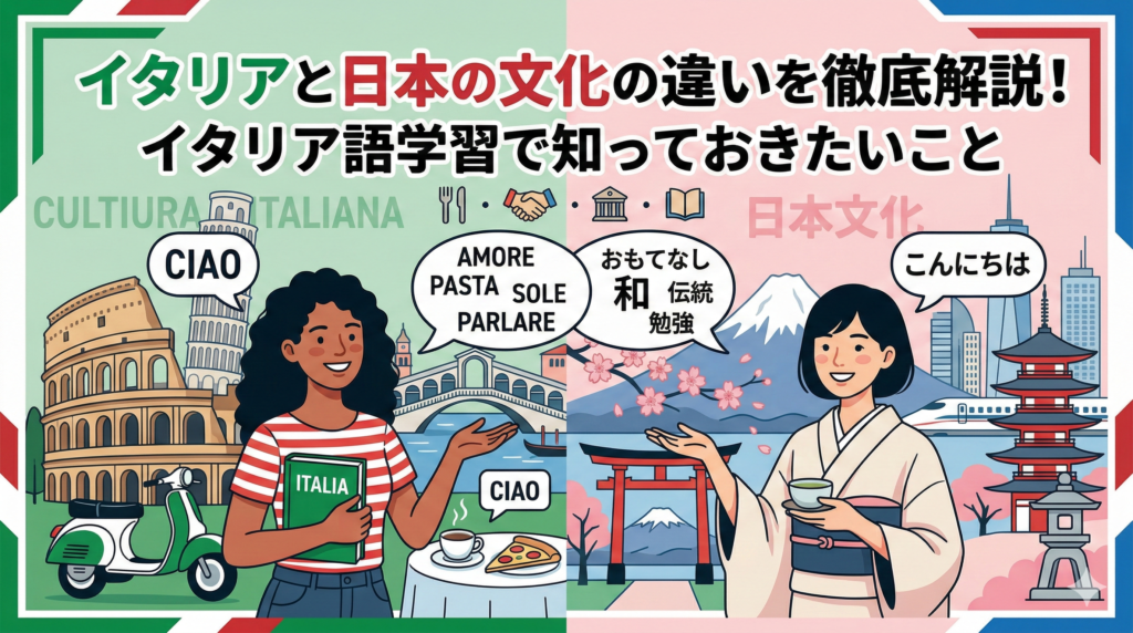 イタリアと日本の文化の違いを徹底解説！イタリア語学習で知っておき