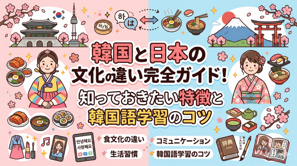 韓国と日本の文化の違い完全ガイド！知っておきたい特徴と韓国語学習の