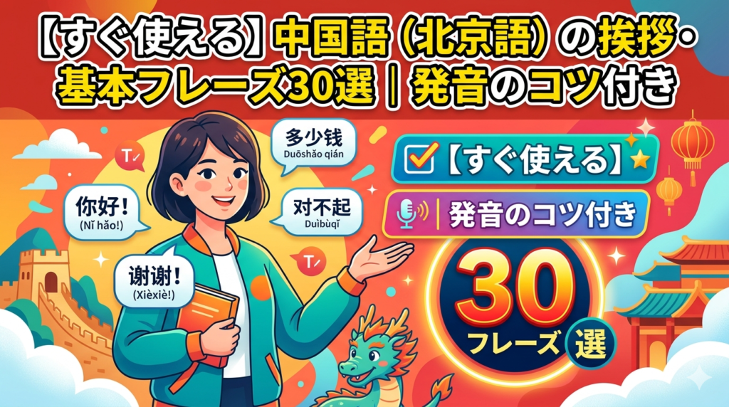 【すぐ使える】中国語(北京語)の挨拶・基本フレーズ30選|発音のコツ付き – LaLa GLOBAL LANGUAGE